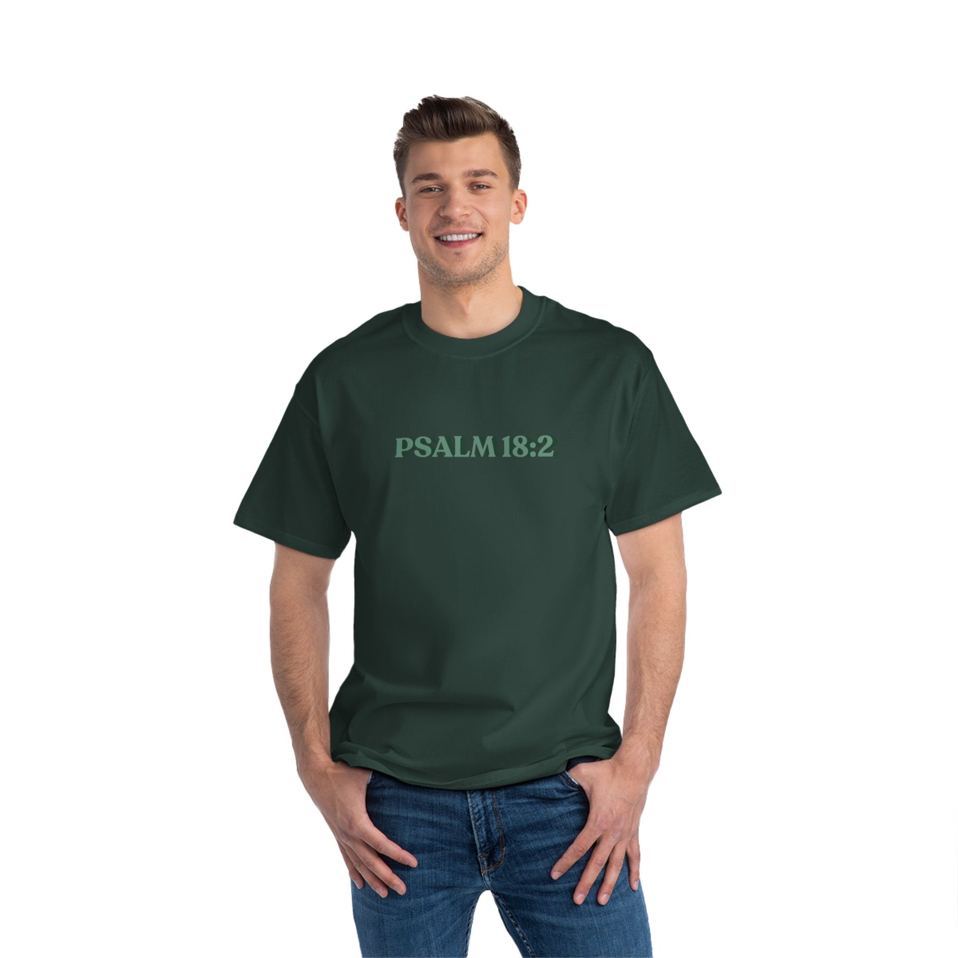 Faith-Inspired Short-Sleeve T-Shirt | Psalm 18:2 | Everyday Wear